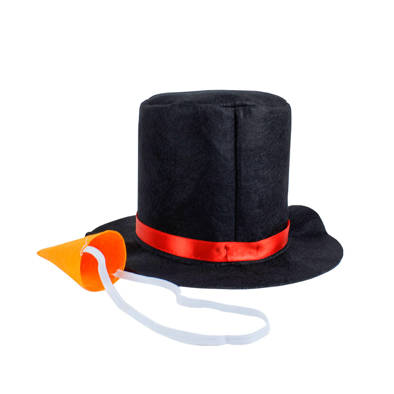 Title 1, Halloween Snowman Hat Christmas Black Felt Magi...