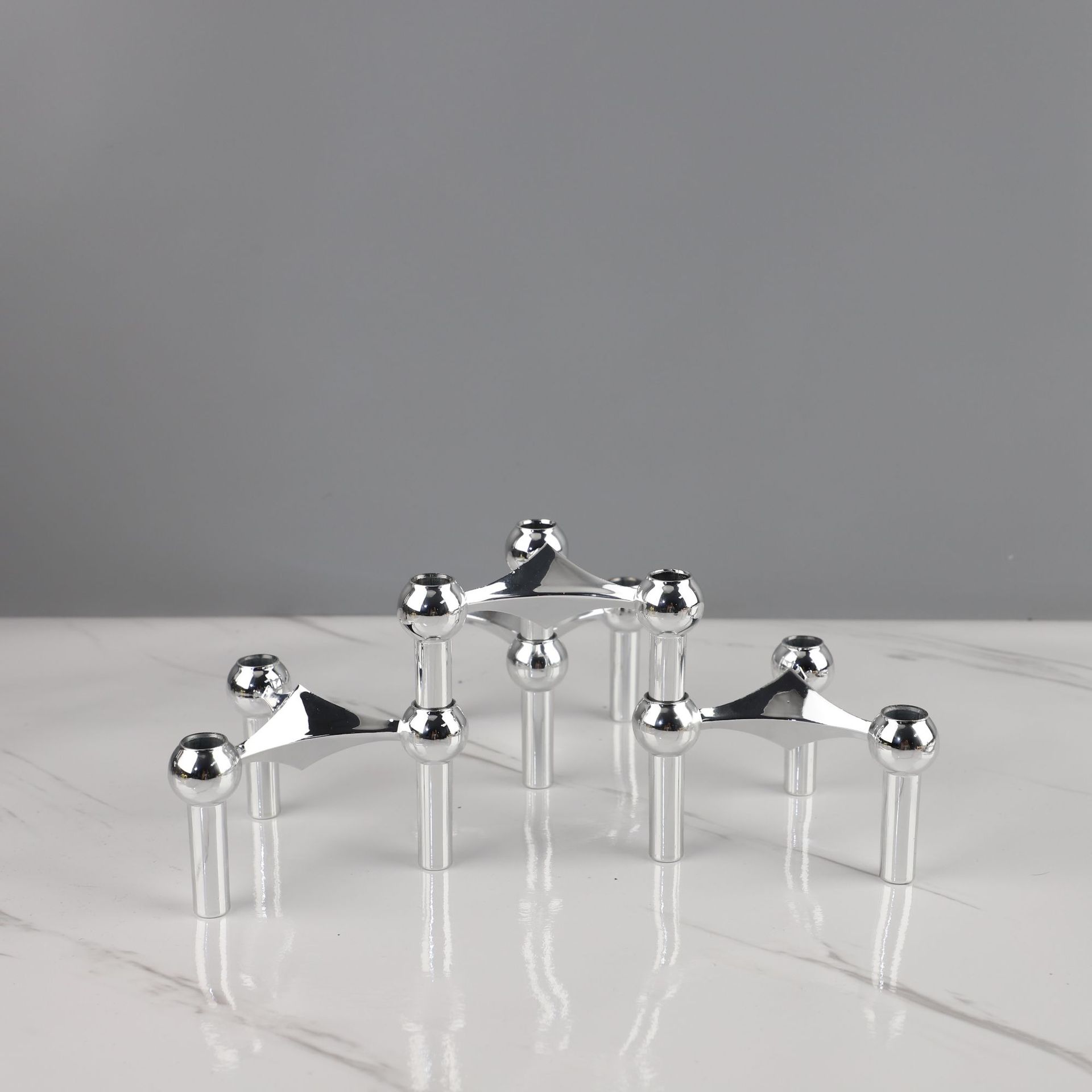 Title 6, Modern Minimalist Metal Triangle Candlestick De...