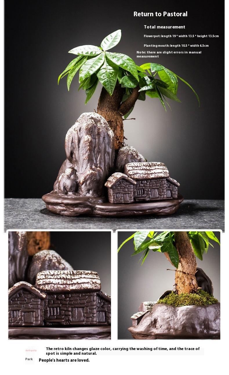 Title 3, Creative Green Plants Ceramic Asparagus Fern Fl...