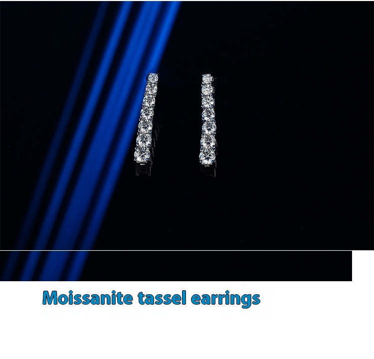 Title 2, Moissanite Długie frędzle damskie Eleganckie, w...