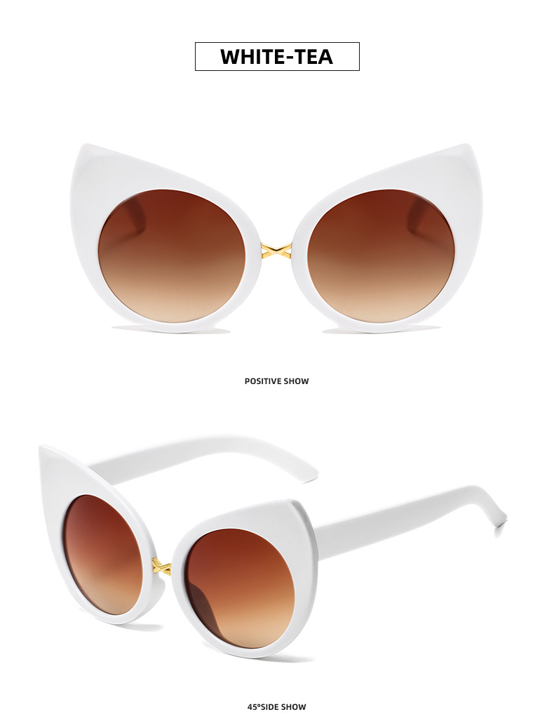 Title 7, Womens Retro Cat Eye Sunglasses Large Rim Sung...