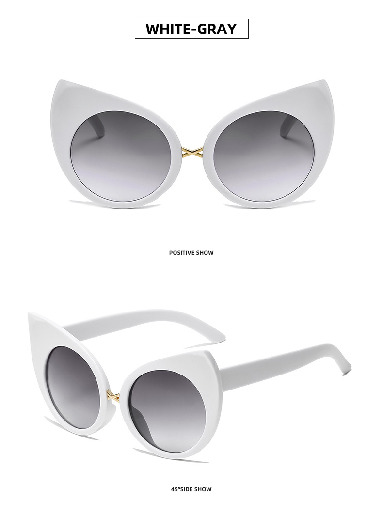 Title 8, Womens Retro Cat Eye Sunglasses Large Rim Sung...