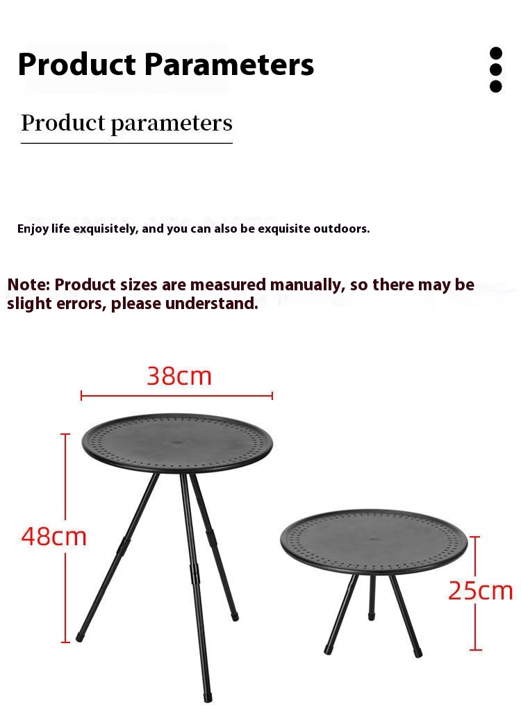 Title 2, Outdoor Small Round Table Camping Folding Table...