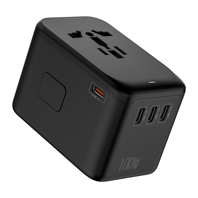 Title 1, Travel Adapter 4C Port Gallium Nitride Universa...