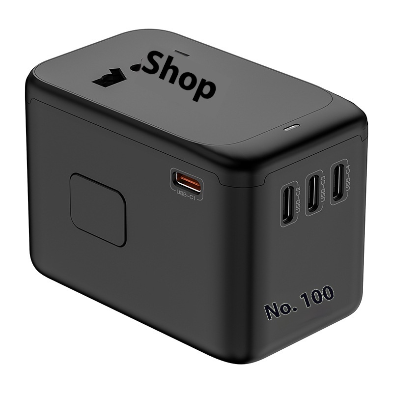 Title 6, Travel Adapter 4C Port Gallium Nitride Universa...