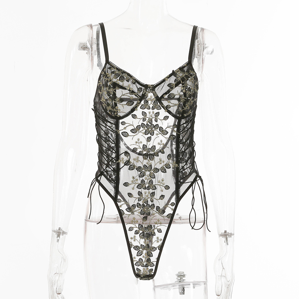 Title 3, Maglia da donna in pizzo con corsetto intimo Teddy