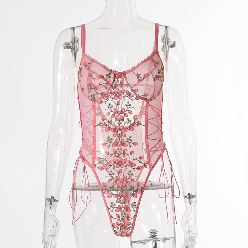 Title 4, Maglia da donna in pizzo con corsetto intimo Teddy