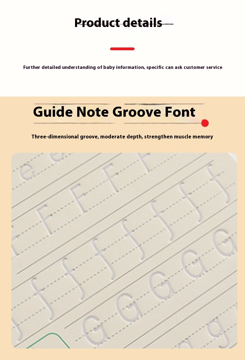 Title 8, Groove kalligrafie oefenbord (Engelse versie) v...