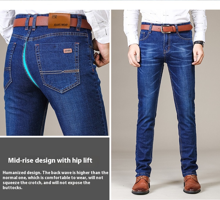 Title 10, Erkek Slim Fit Elastik Straight Jeans, konfor v...