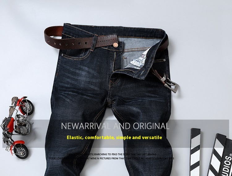 Title 15, Erkek Slim Fit Elastik Straight Jeans, konfor v...