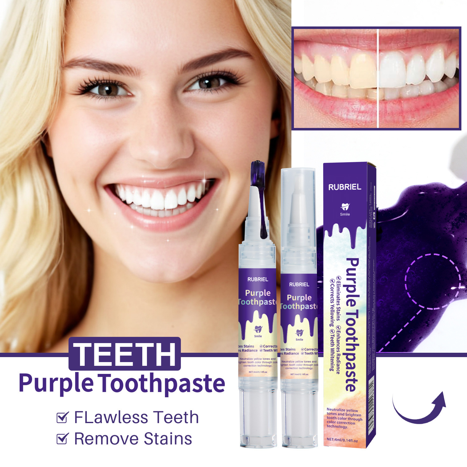 Title 8, Purple Tooth Pen Whitening