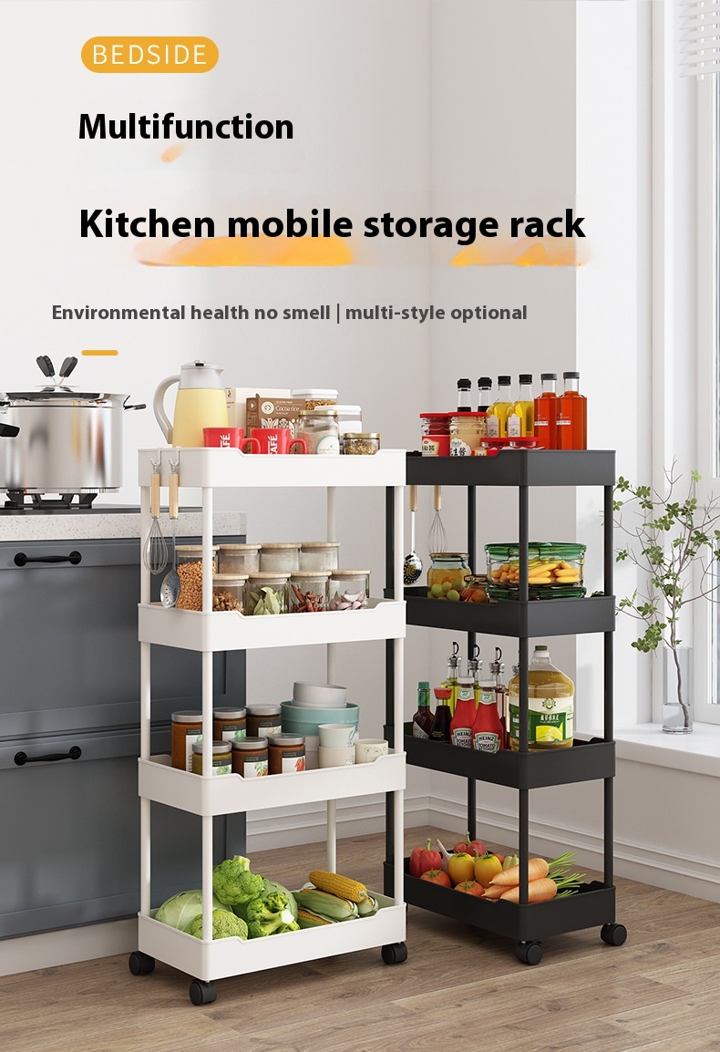 Title 14, Multi Story Kitchen Floor Standing Small Cart S...