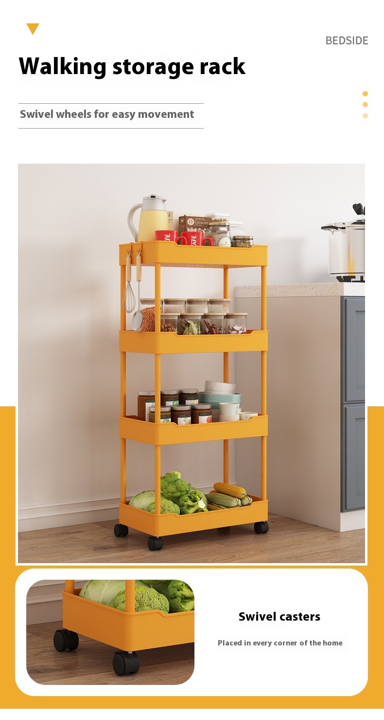 Title 16, Multi Story Kitchen Floor Standing Small Cart S...