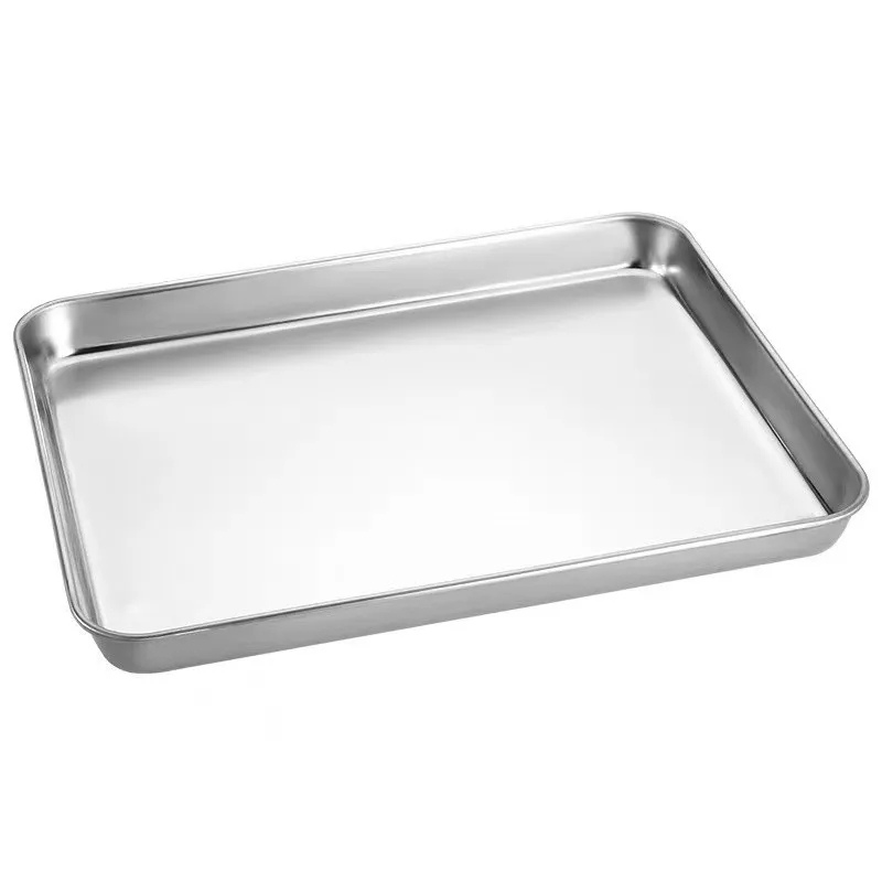 Title 5, Nordic Stainless Steel Rectangular Cafe Tray