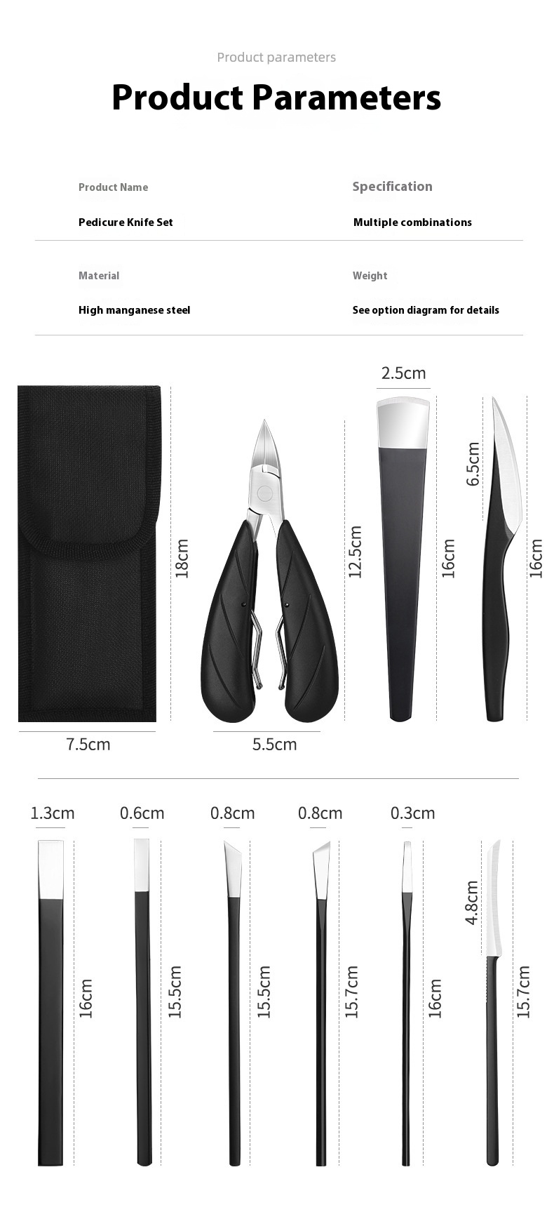 Title 12, Stainless Steel Pedicure Knife Suit Exfoliating...