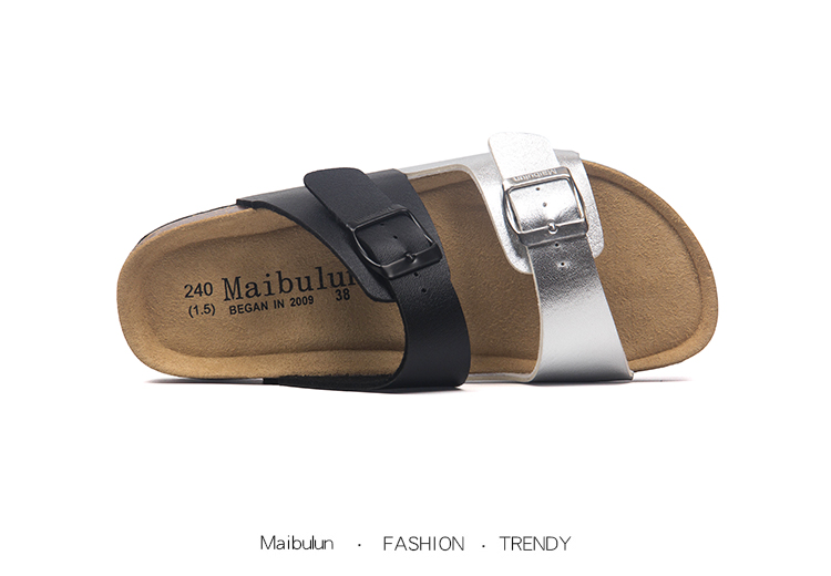 Title 3, Maibulun Flat Cork Slippers Color Matching Summ...