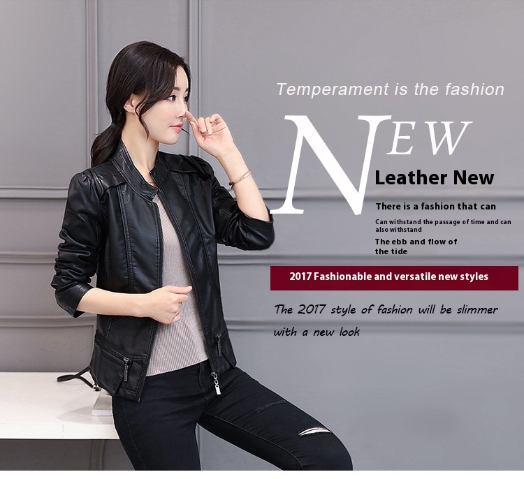 Korean motorcycle leather coat