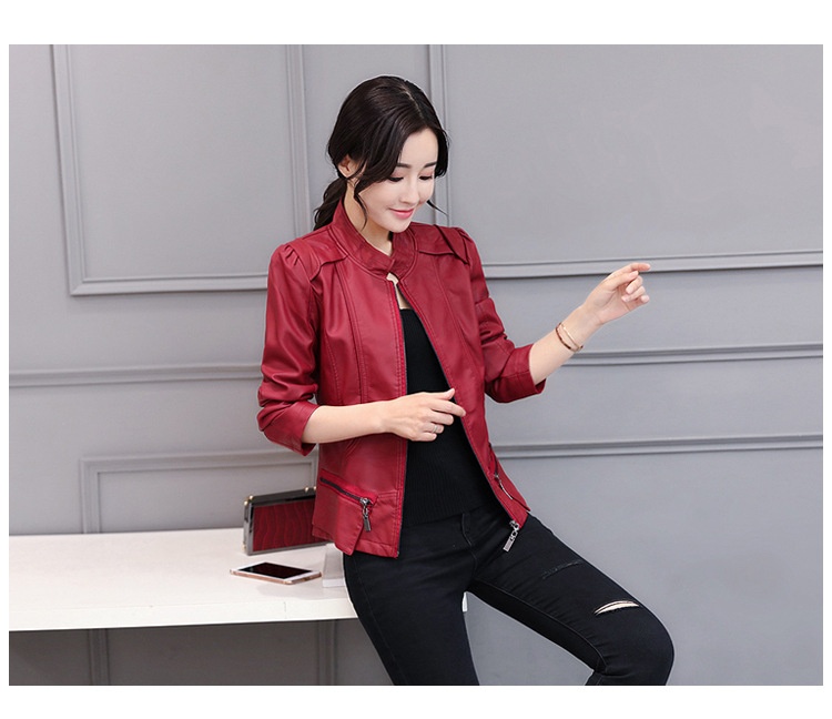 Korean motorcycle leather coat
