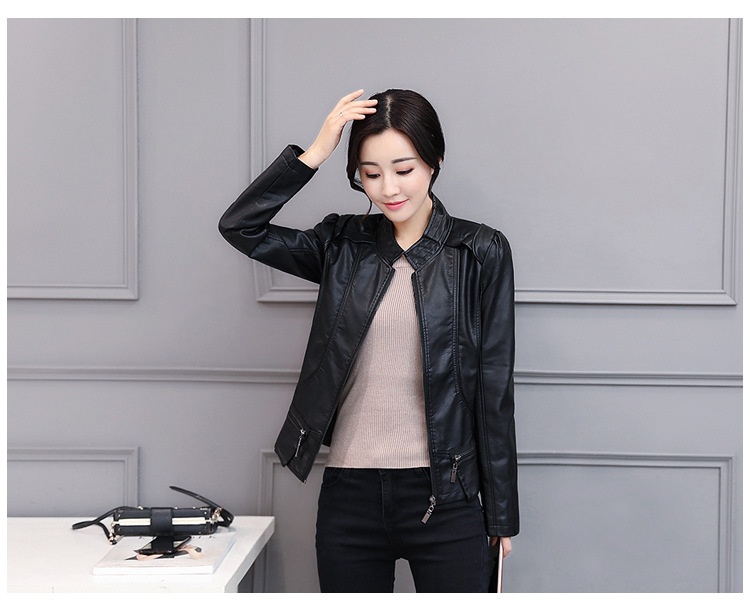 Korean motorcycle leather coat