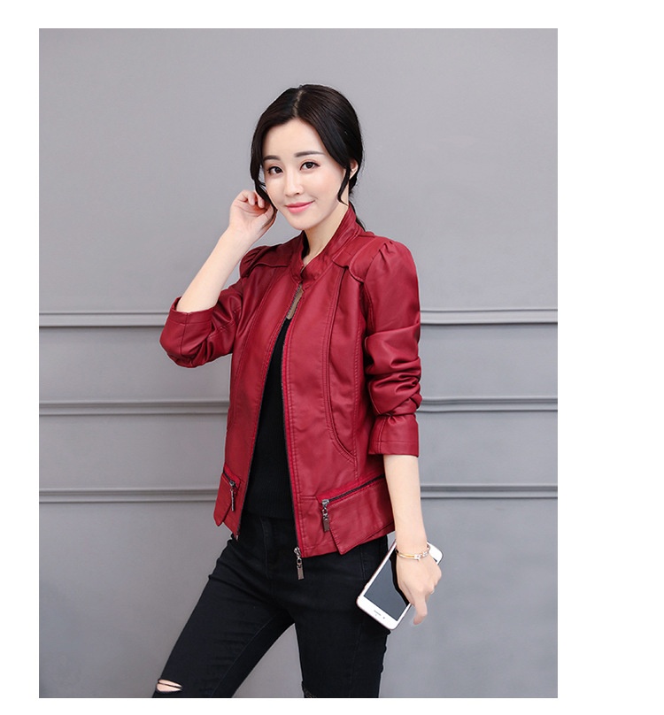 Korean motorcycle leather coat
