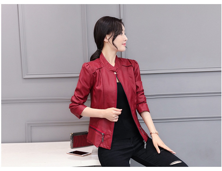 Korean motorcycle leather coat