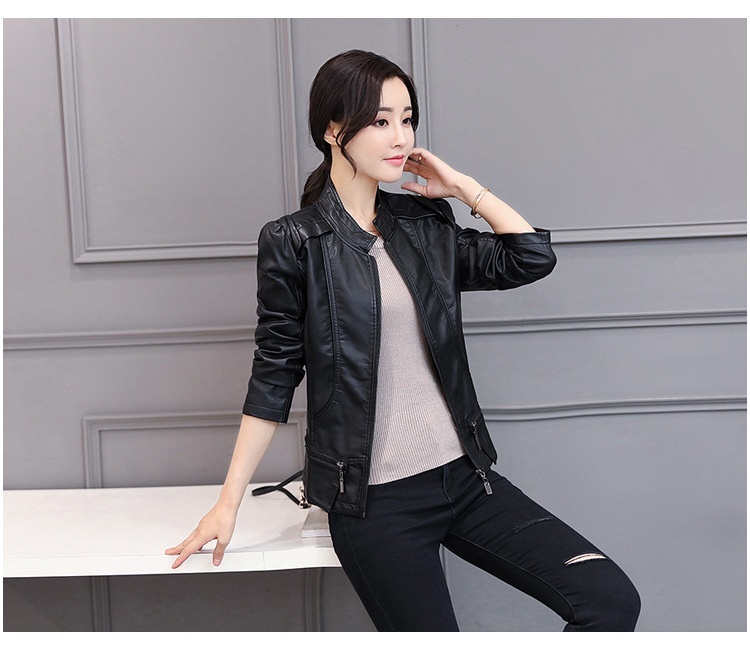 Korean motorcycle leather coat