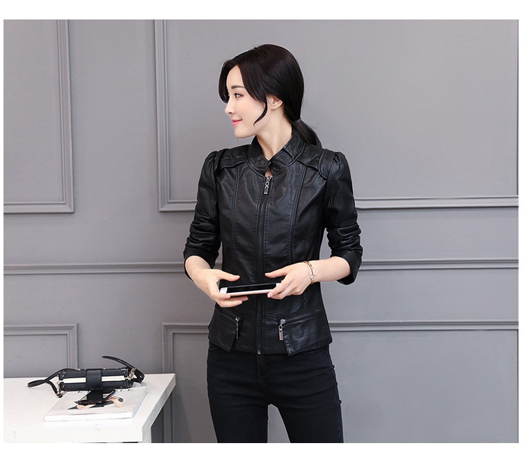 Korean motorcycle leather coat