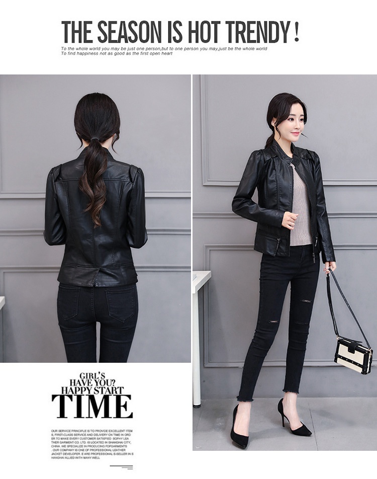 Korean motorcycle leather coat