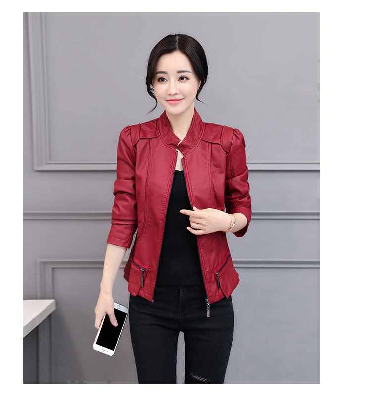 Korean motorcycle leather coat