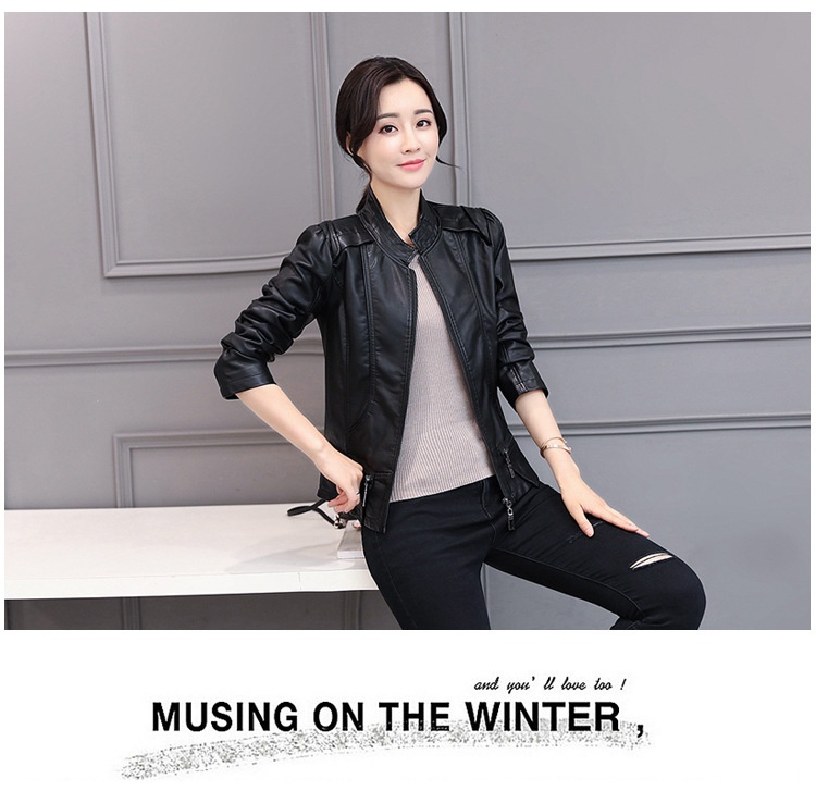 Korean motorcycle leather coat