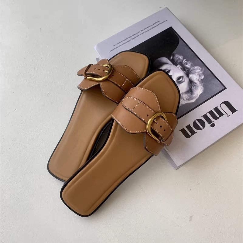 Title 3, French Flat Slippers Womens Summer Sandals Ret...