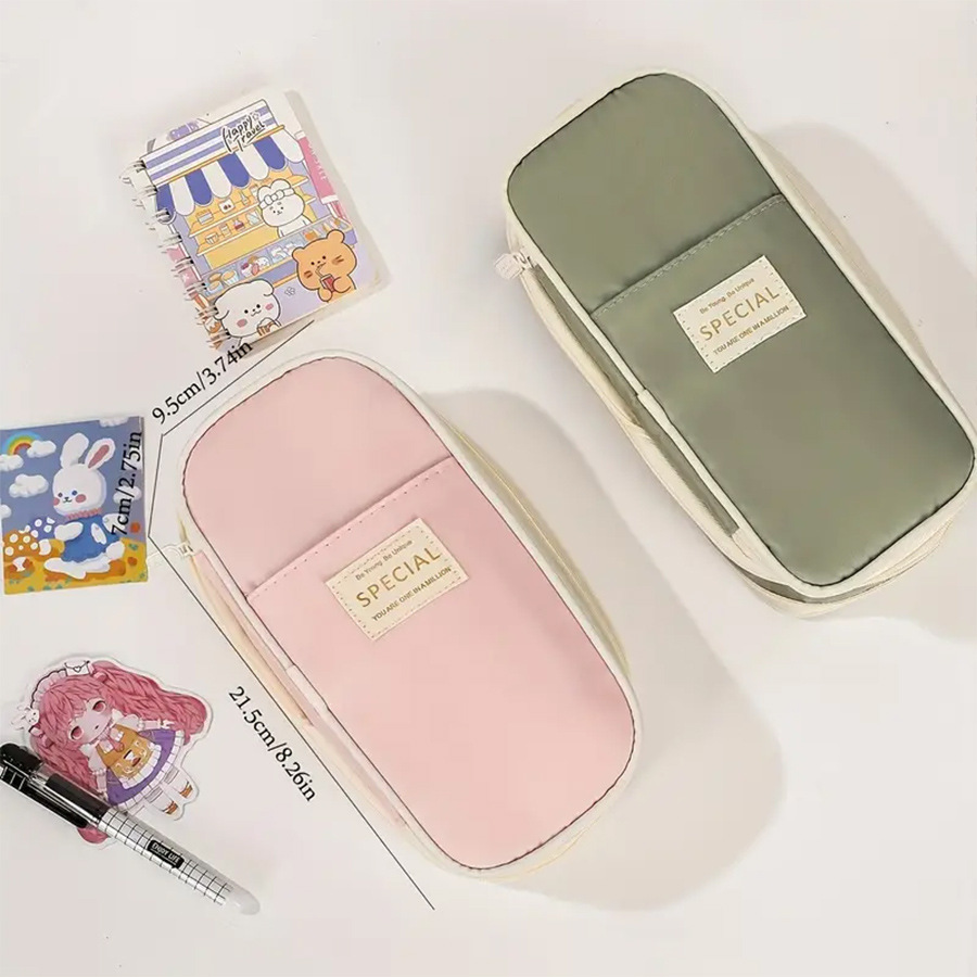 Title 4, Large Capacity Multi-layer Stationery Case Girl...