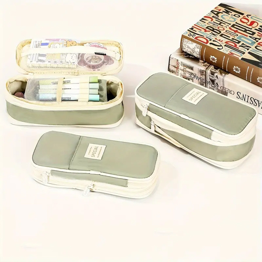 Title 6, Large Capacity Multi-layer Stationery Case Girl...