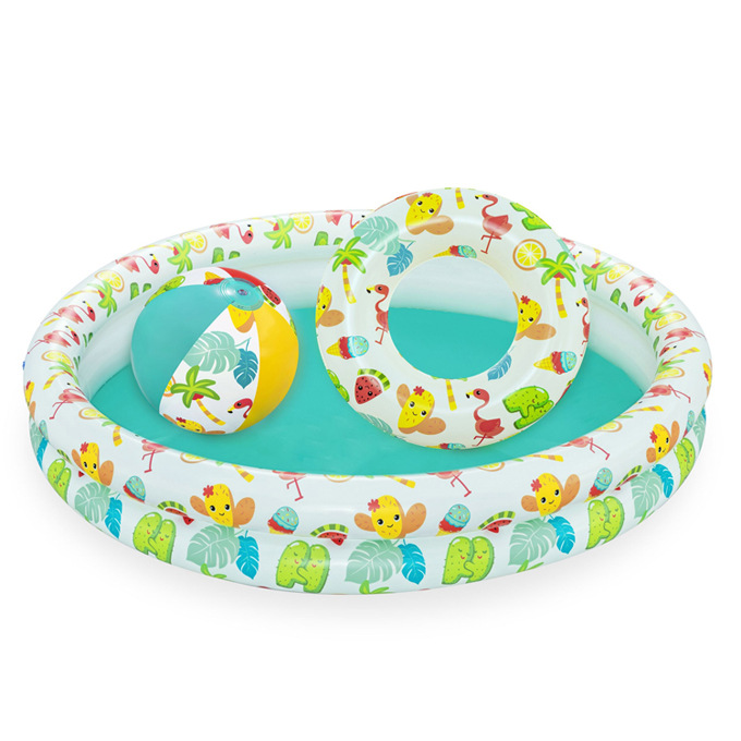 Title 2, Paddling Pool Inflatable Family Swimming Pool C...