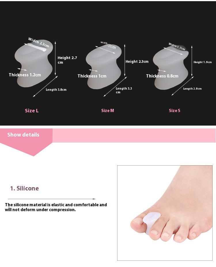 Title 2, Toe Separator Made Of Silica Gel Female Bracket