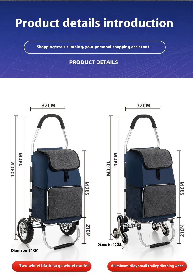 Title 4, Upgraded Portable Folding Supermarket Cart