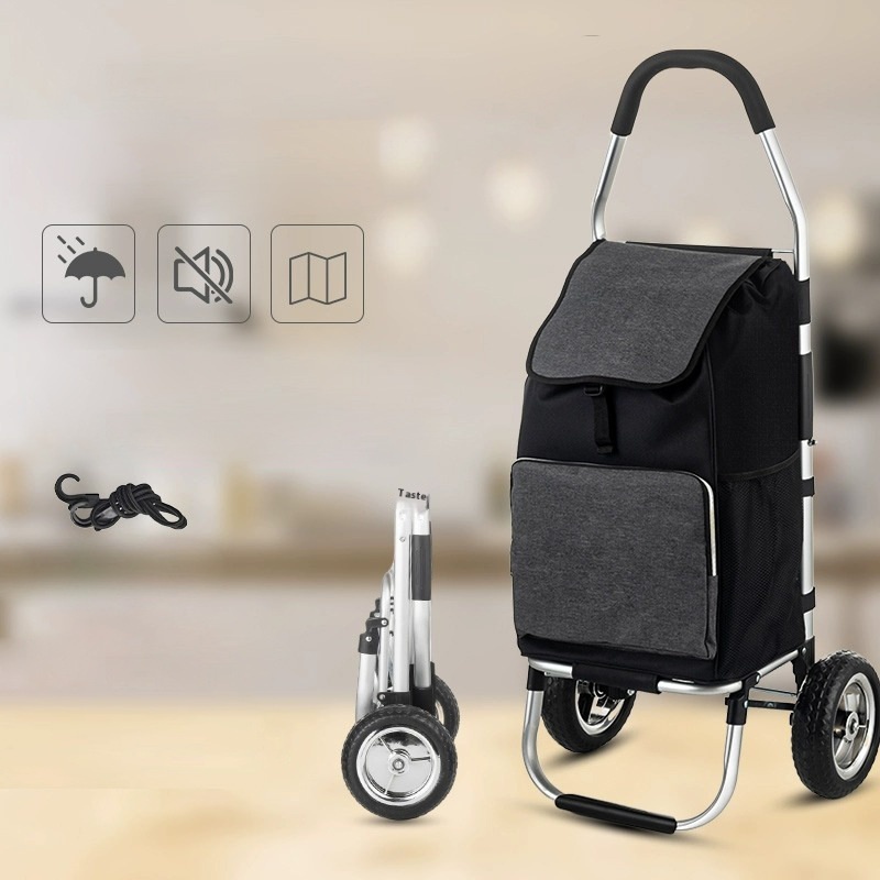 Title 7, Upgraded Portable Folding Supermarket Cart