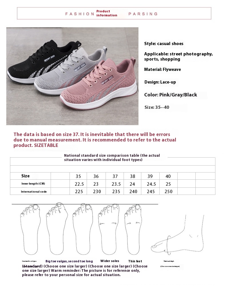 Title 1, Sneakers plats en mesh tissé respirant pour fem...