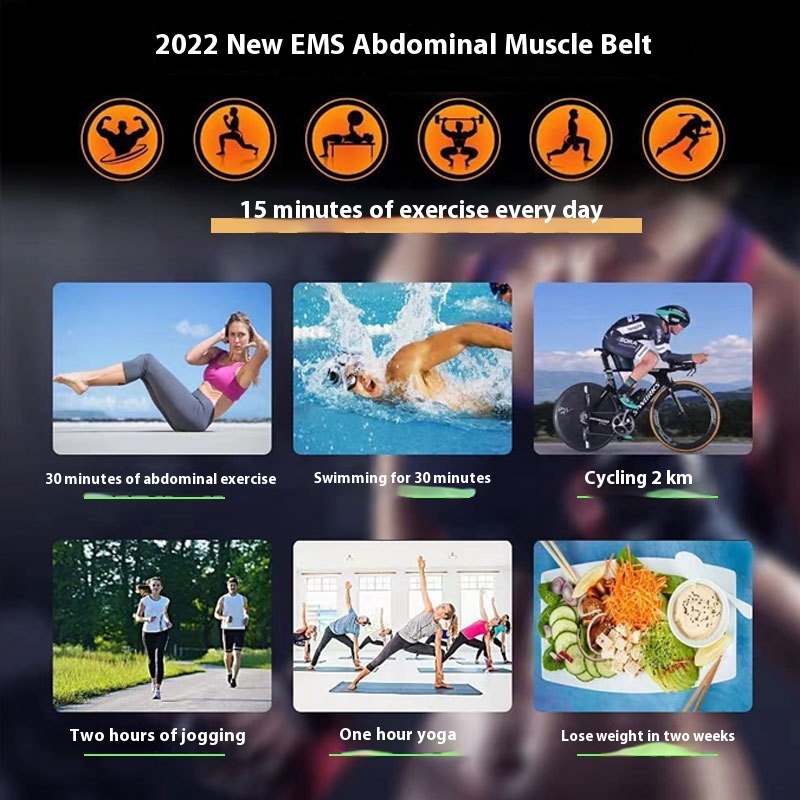 Title 1, Smart Massage Belt Fitness Equipment EMS Lazy B...