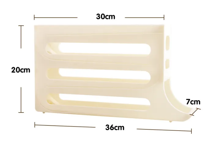 4-Tier Rolling Egg Holder for Refrigerator, Auto-Rolling Egg Dispenser Rack - detail photo 1