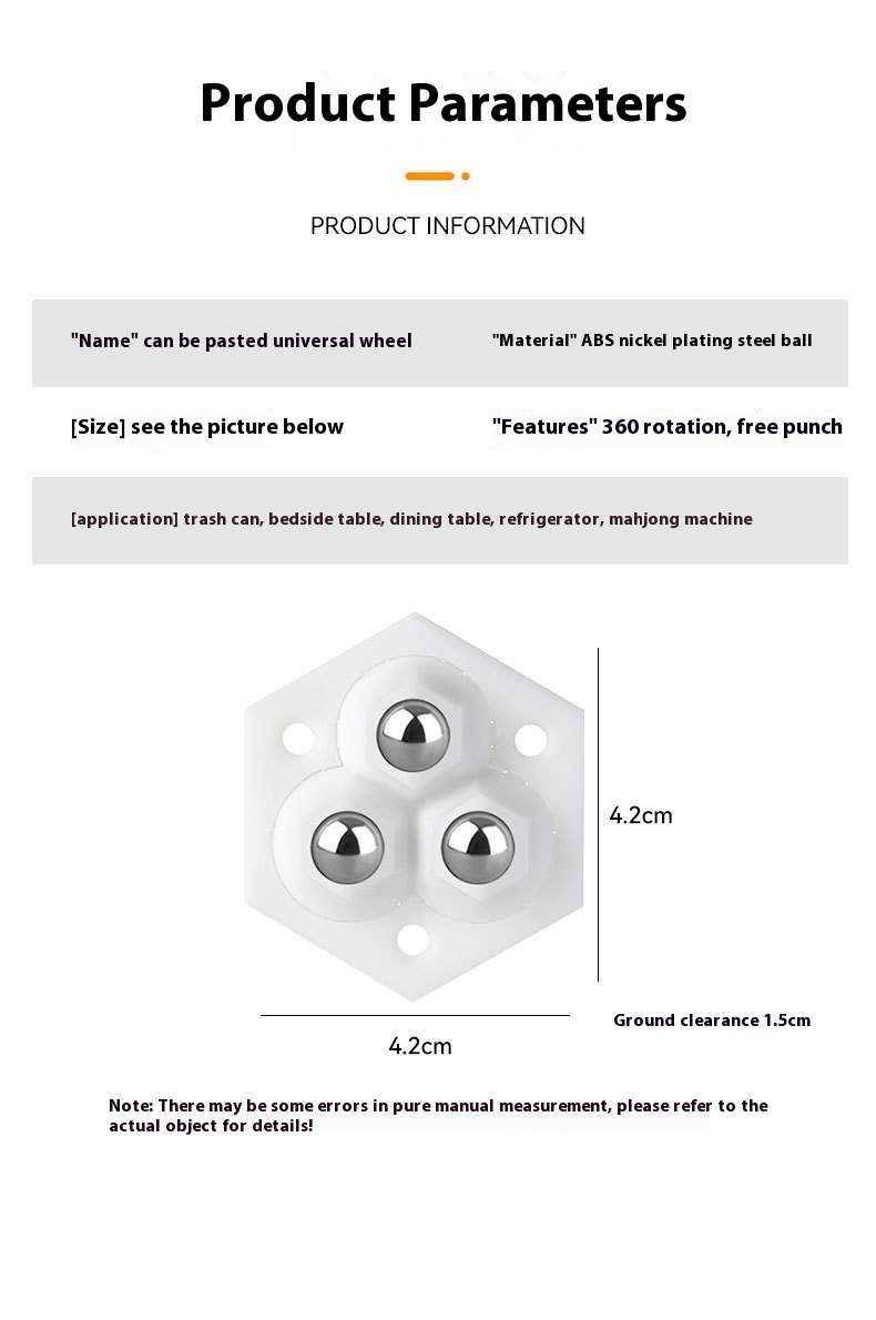 Title 10, Paste Universal Wheel Household Double Ball Pun...