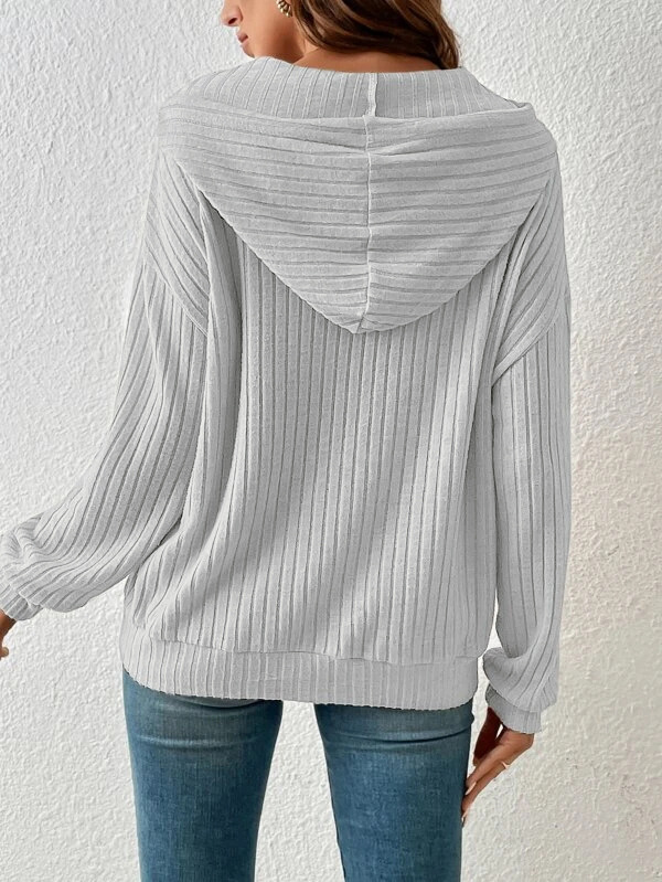 Fashion Drawstring Long-sleeved Hooded Sweatshirt