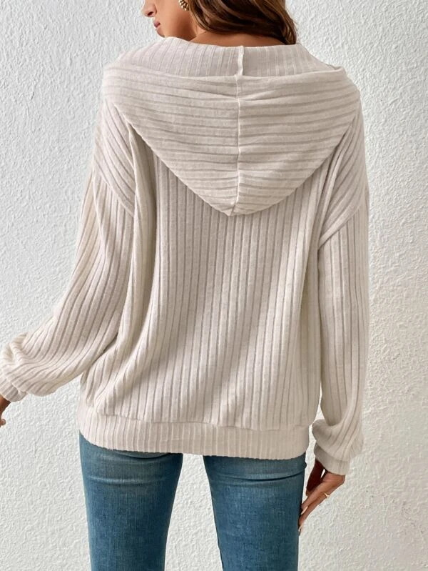 Fashion Drawstring Long-sleeved Hooded Sweatshirt