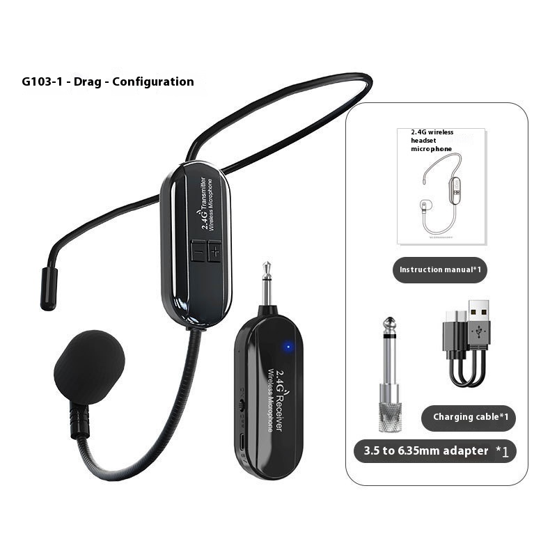 Title 4, 24g Wireless Headset Microphone Little Bee Teac...