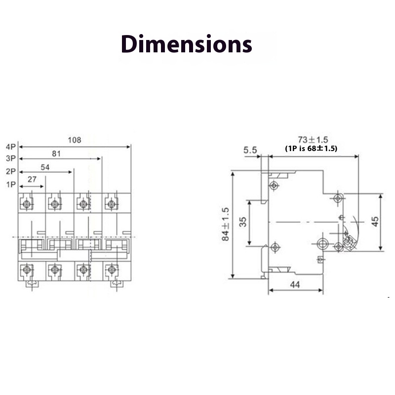 Title 2, Photovoltaic Direct Current Breakers 2 P100A125...