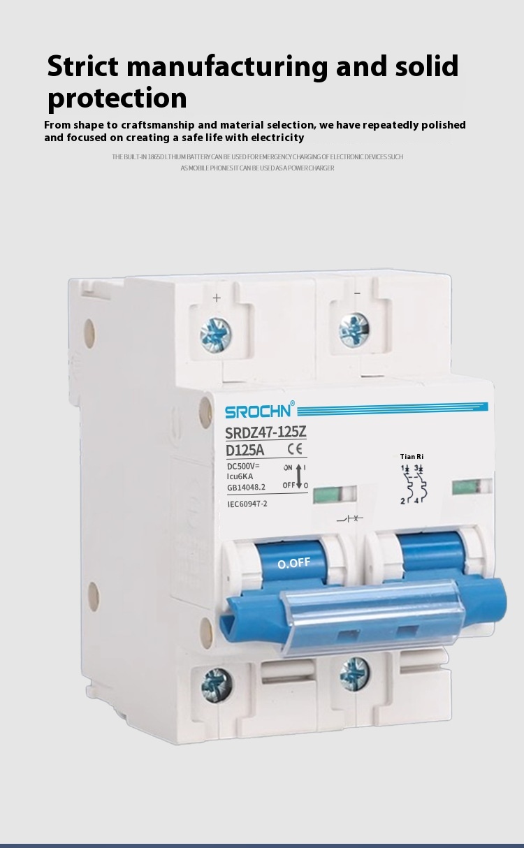 Title 4, Photovoltaic Direct Current Breakers 2 P100A125...