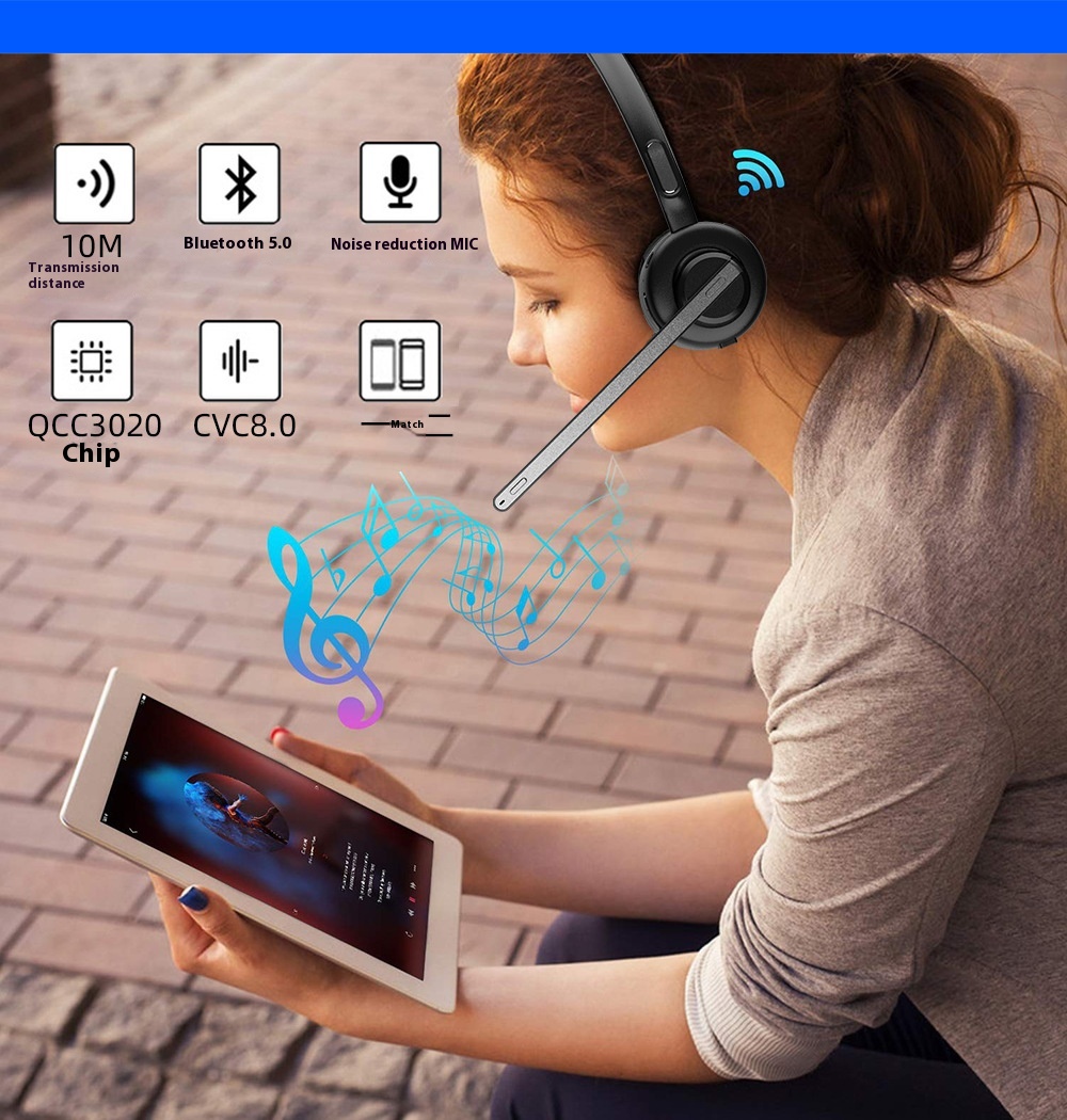 Title 5, Wireless Bluetooth 50 Headset Headset Computer ...