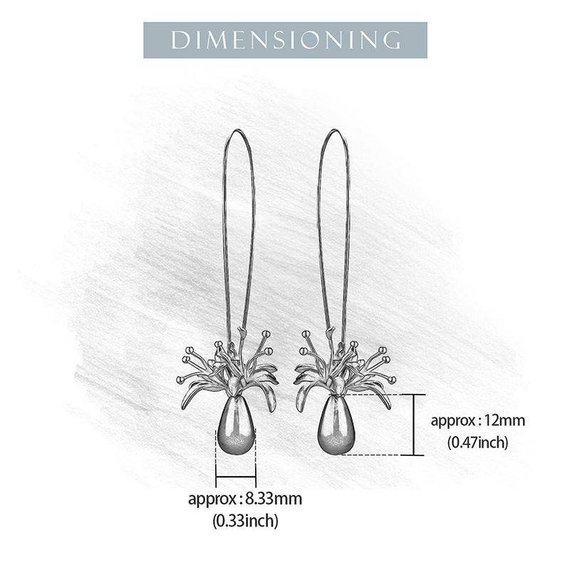 Title 7, Bianhua Sterling Silber S925 Halbloch-Ohrringe ...