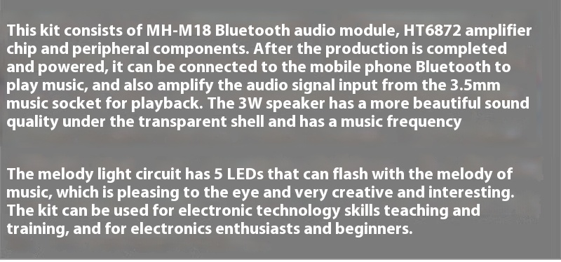 Title 7, Bluetooth Audio Electronic Kit Parts