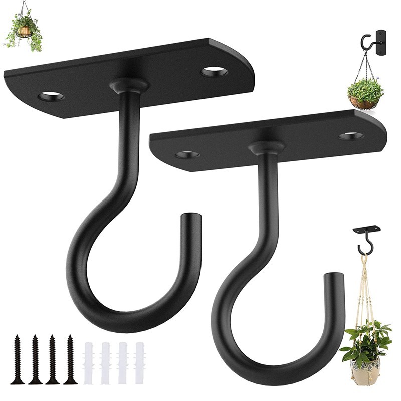 Title 1, Ceiling Flower Basket Plant Hook Wall-mounted L...